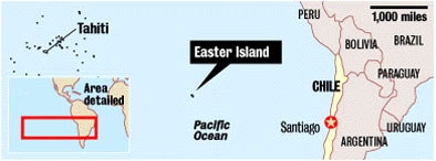 остров Пасхи на карте